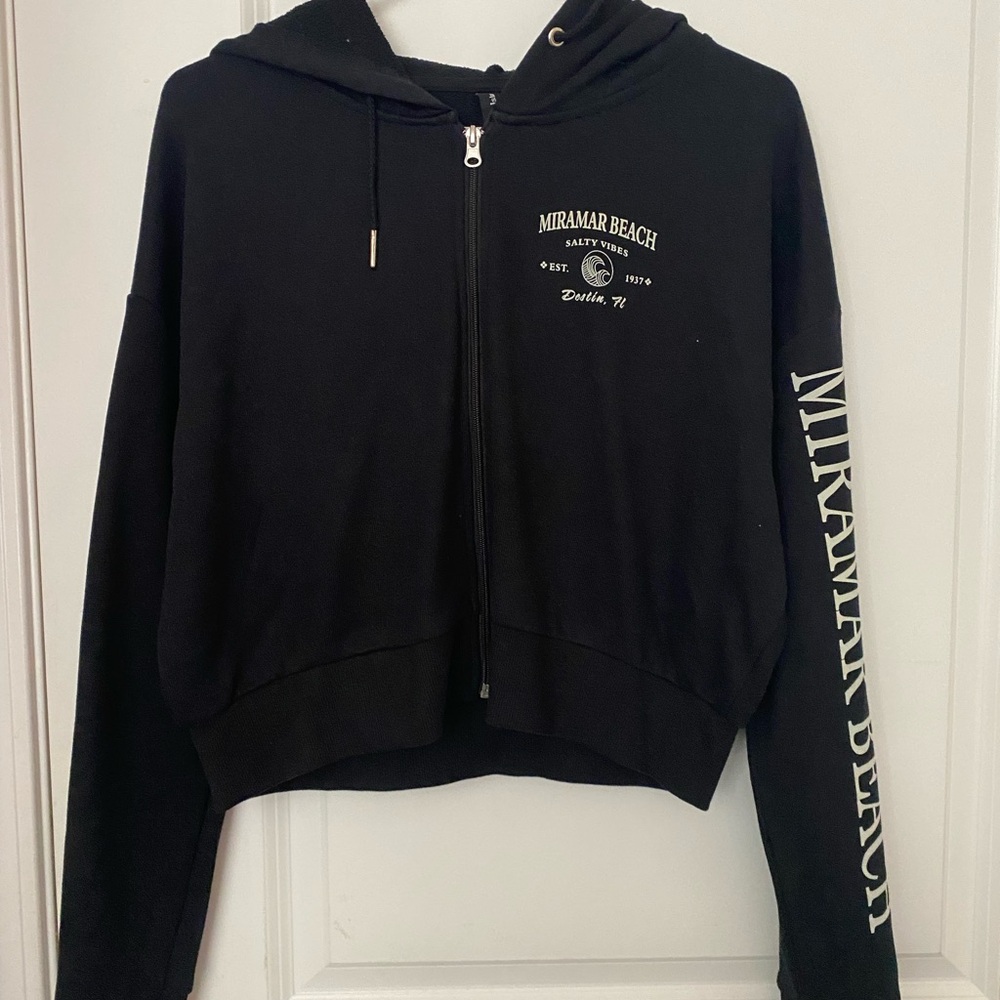 Black Miramar Beach Hoodie